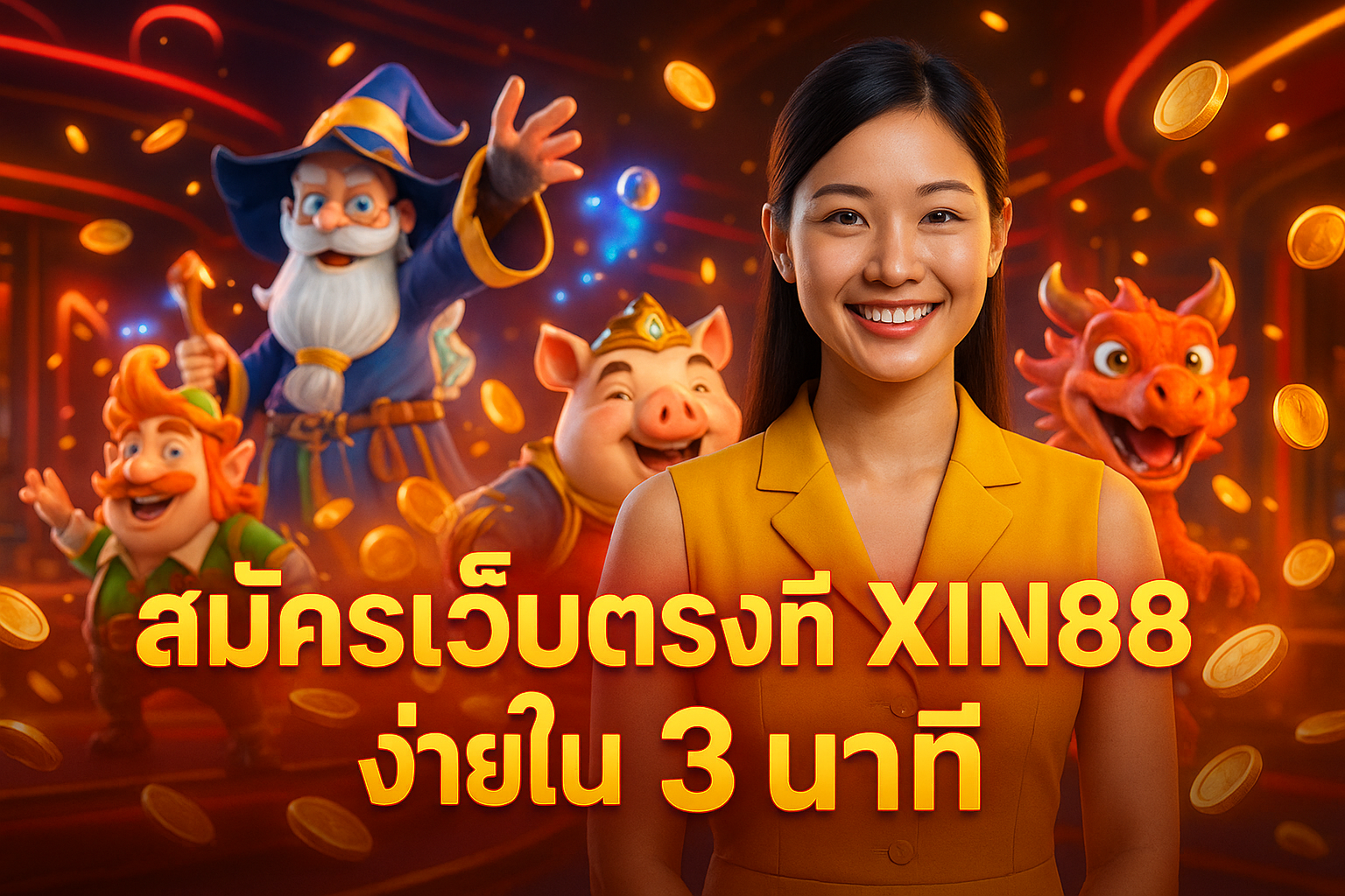 สมัครเว็บตรงที่ XIN88 ง่ายใน 3 นาที